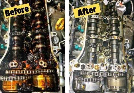 Engine Cleaning Before After